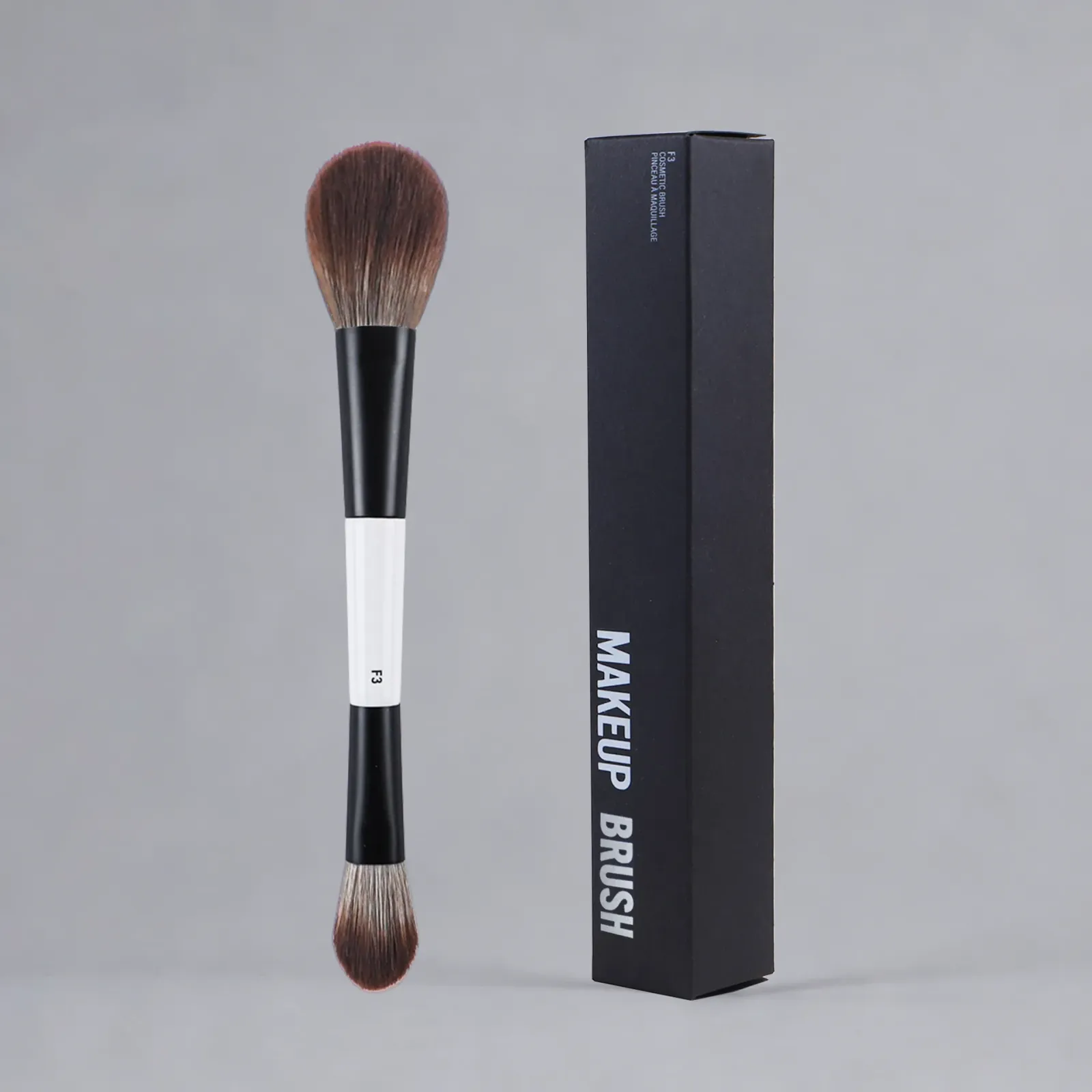 Pinceau de maquillage double embout, poils