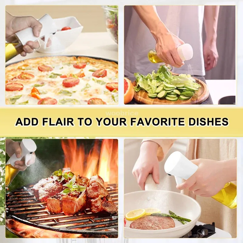 Pulvérisateur d'huile rechargeable pour cuisine, bouteille de pulvérisation pour une cuisson saine 5