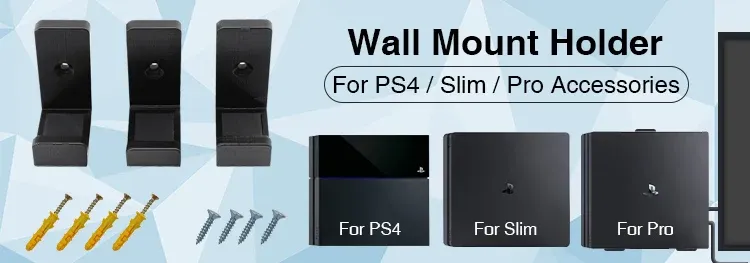 Support mural pour PS4, PS4 Slim et PS4 Pro