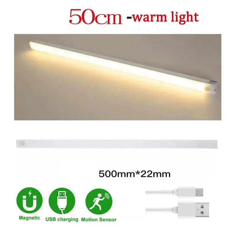Veilleuse LED à détecteur de mouvement pour sous-meuble, rechargeable par USB 10