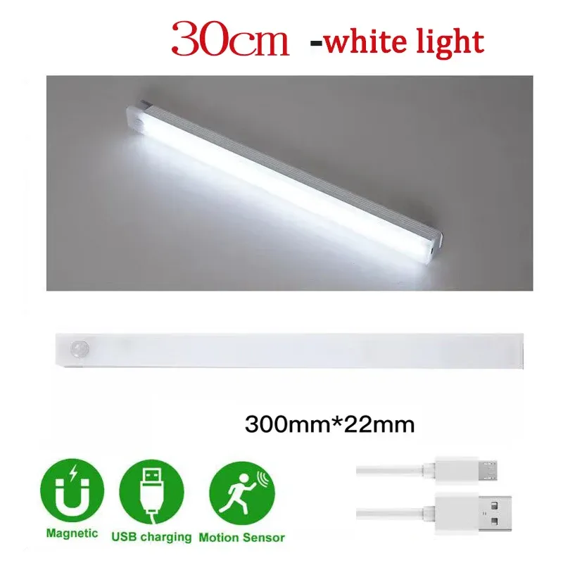 Veilleuse LED à détecteur de mouvement pour sous-meuble, rechargeable par USB 9