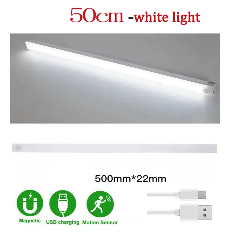 Veilleuse LED à détecteur de mouvement pour sous-meuble, rechargeable par USB 13
