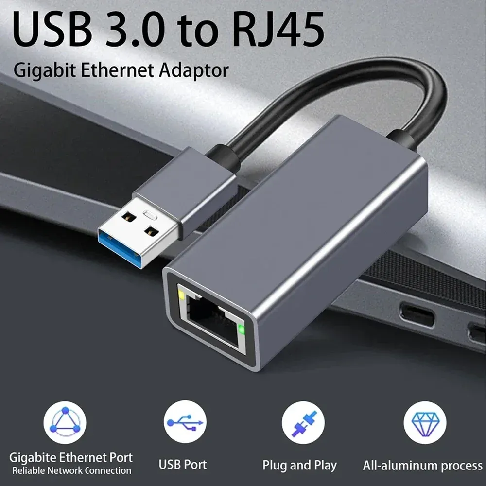 Adaptateur Ethernet USB-C vers RJ45