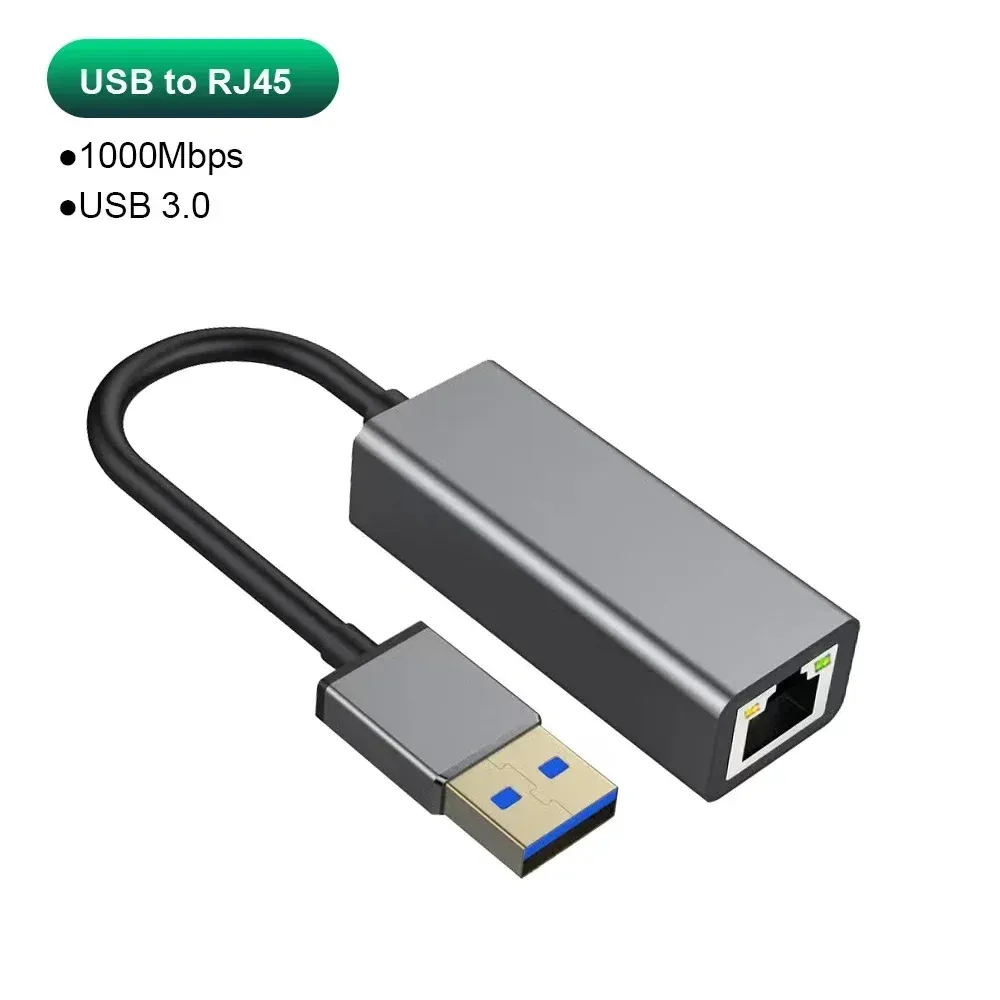 Adaptateur Ethernet USB-C 1000 Mbps RJ45 pour MacBook, PC Windows et Android 8