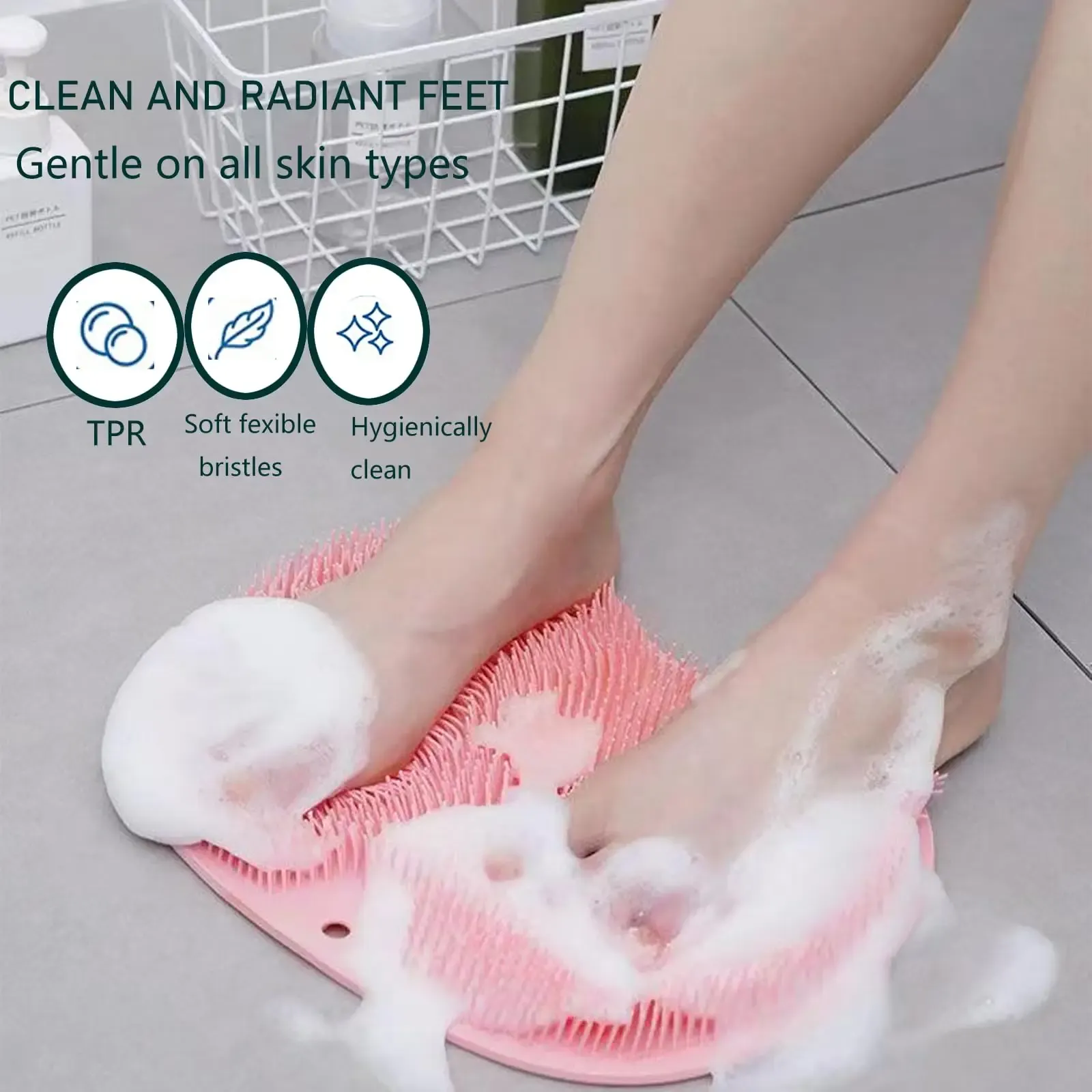 Éponge exfoliante pour les pieds, détail des finitions