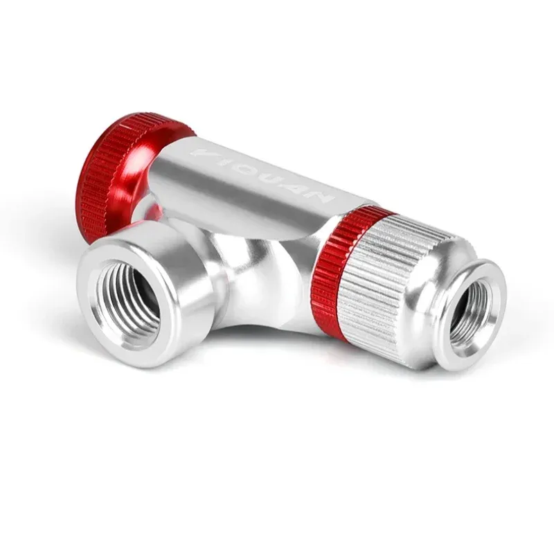 Gonfleur de pneu CO2 pour vélo en alliage d'aluminium, mini pompe à CO2 avec tête de gonflage, accessoire compact pour vélo 6