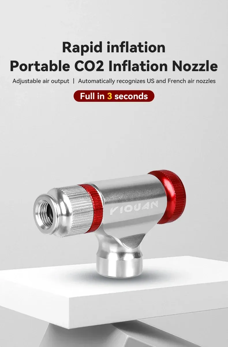Gonfleur CO2 pour vélo, vue d'ensemble