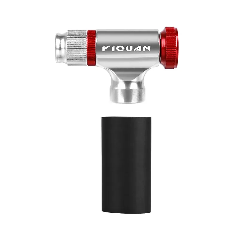 Gonfleur de pneu CO2 pour vélo en alliage d'aluminium, mini pompe à CO2 avec tête de gonflage, accessoire compact pour vélo 7