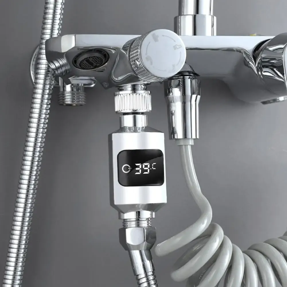 Pyromètre de douche numérique LED, vue rapprochée
