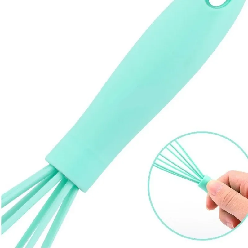 Fouet à œufs en silicone, mousseur à lait et ustensile de cuisine 5