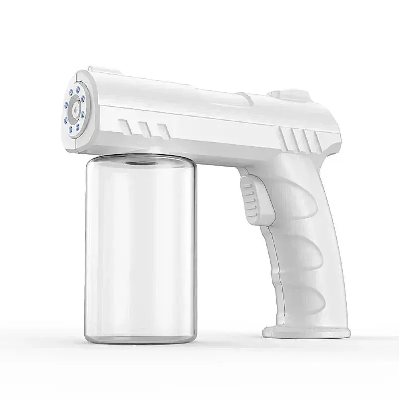 Pulvérisateur rechargeable USB 280 ml pour barbier, à lumière bleue nano et brumisateur à vapeur, flacon d'arrosage pour la maison et le jardin, design moderne et sans fil 8