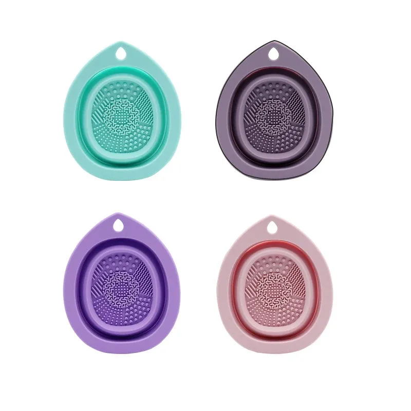 Bol pliant en silicone utilisé pour le nettoyage des pinceaux