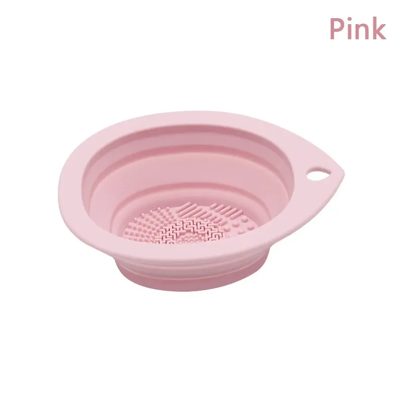 Bol nettoyeur pliable en silicone pour pinceaux de maquillage et houppettes 33