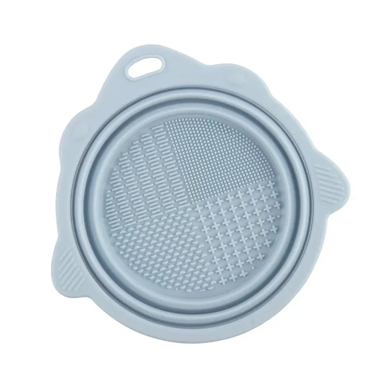 Bol nettoyeur pliable en silicone pour pinceaux de maquillage et houppettes 14