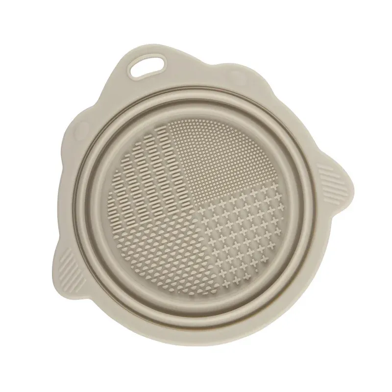 Bol nettoyeur pliable en silicone pour pinceaux de maquillage et houppettes 13