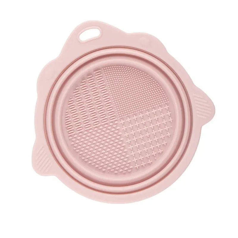Bol nettoyeur pliable en silicone pour pinceaux de maquillage et houppettes 12