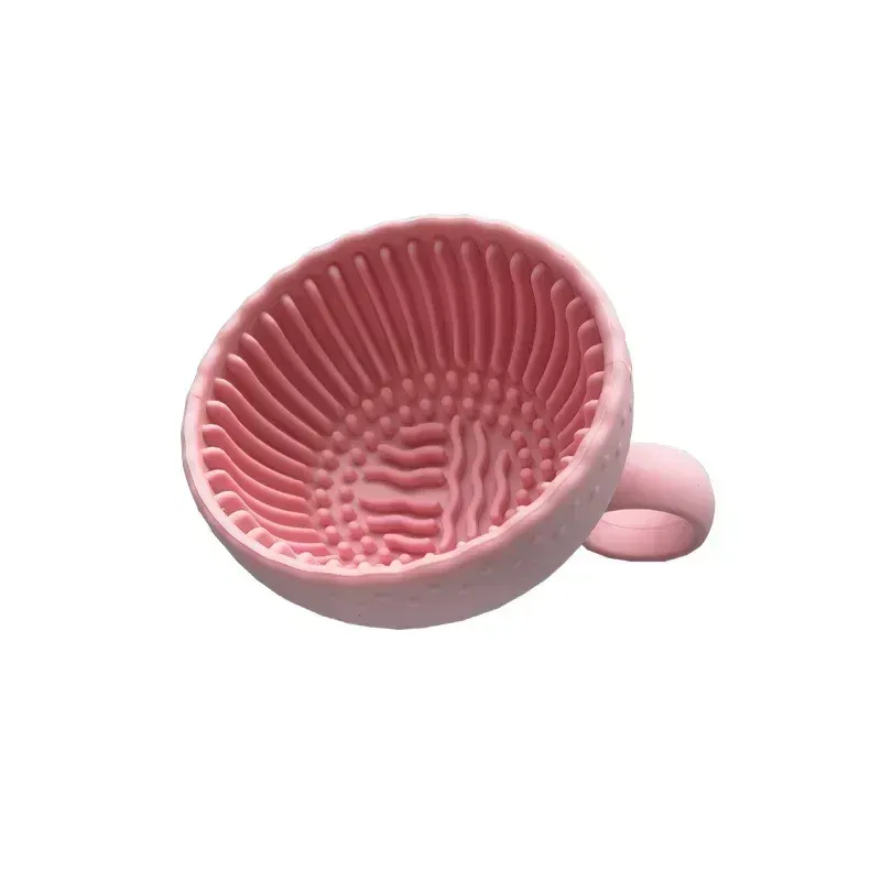 Bol nettoyeur pliable en silicone pour pinceaux de maquillage et houppettes 24