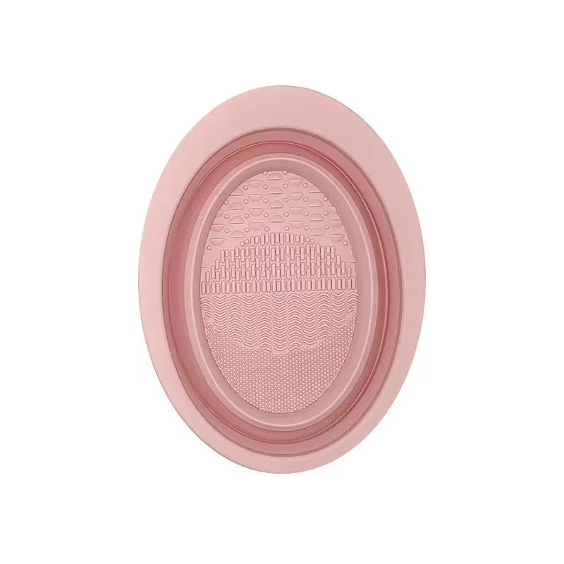 Bol nettoyeur pliable en silicone pour pinceaux de maquillage et houppettes 10