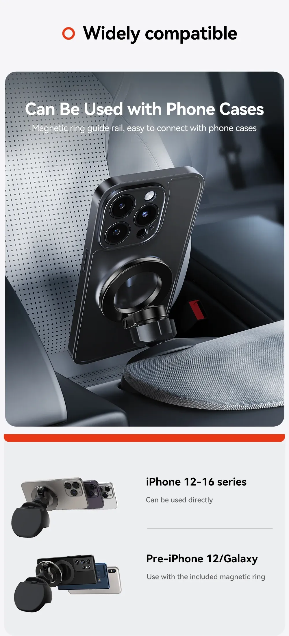 Support magnétique compatible smartphone