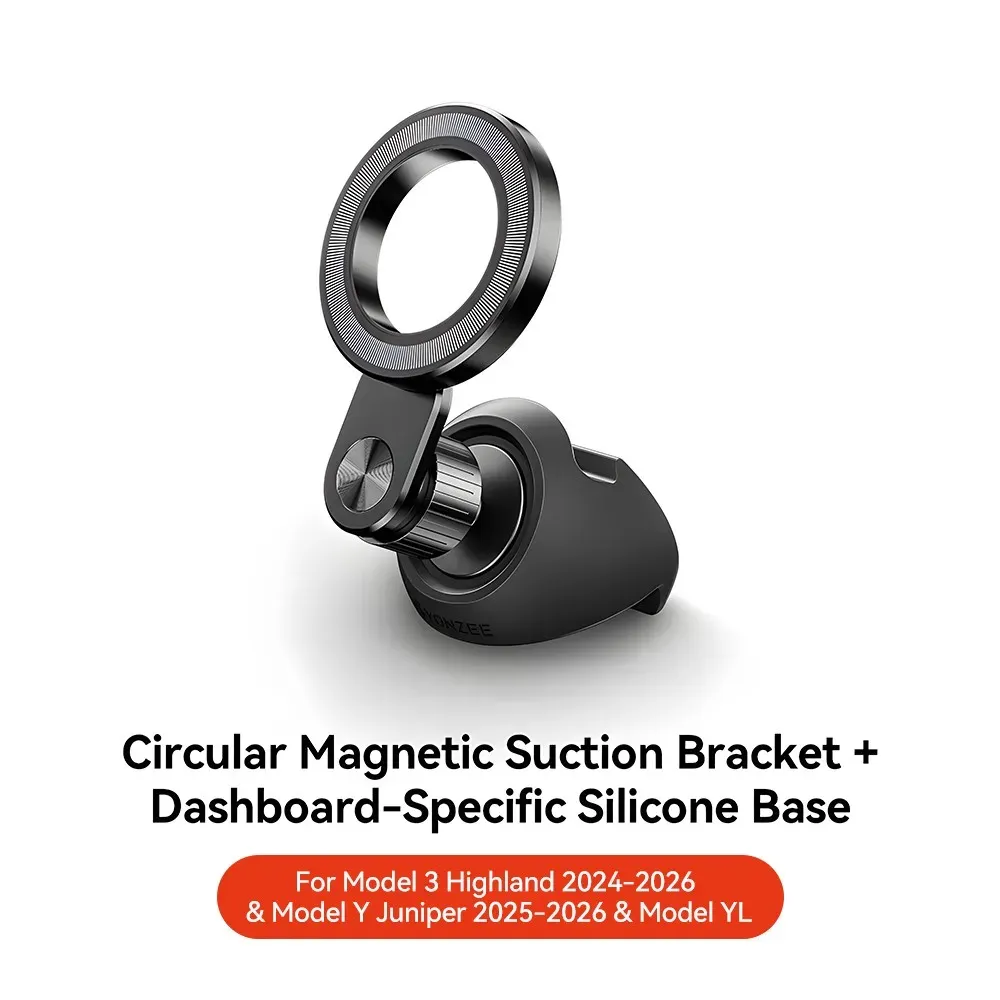 Support magnétique YZ pour téléphone de voiture Tesla Model 3 et Model Y (Highland, Juniper), rotation à 360°, support métallique compatible tous smartphones 8