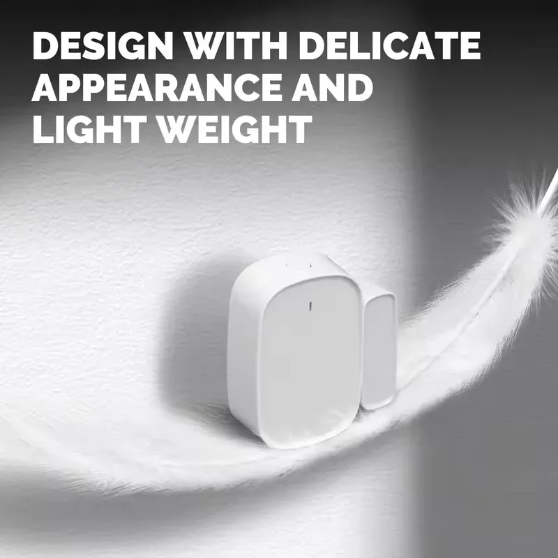 MOES Capteur de porte/fenêtre intelligent ZigBee Tuya, détecteur d'ouverture pour système d'alarme de sécurité domestique, compatible application Smart Life, Alexa et Google Home 3