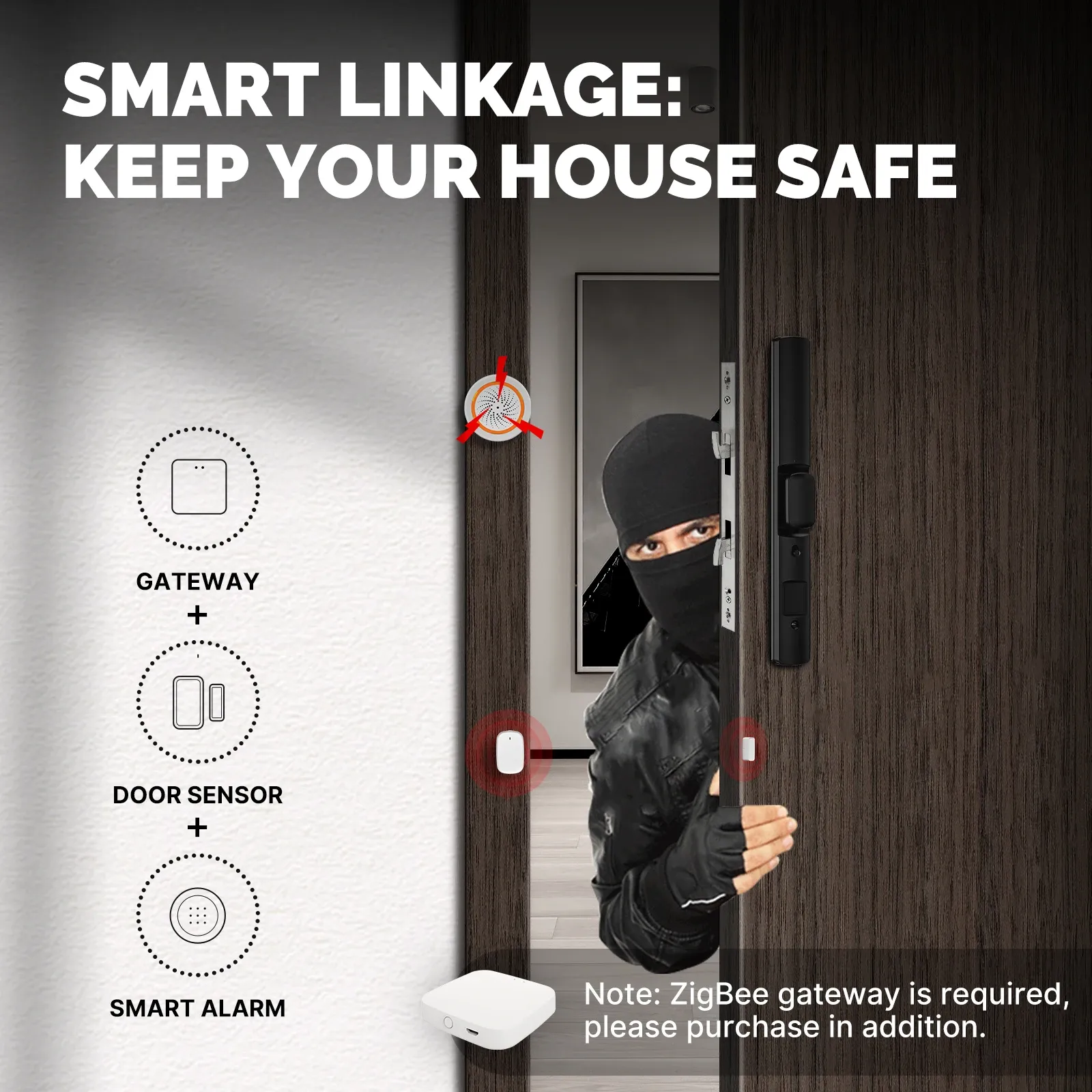 Installation du capteur sur une porte