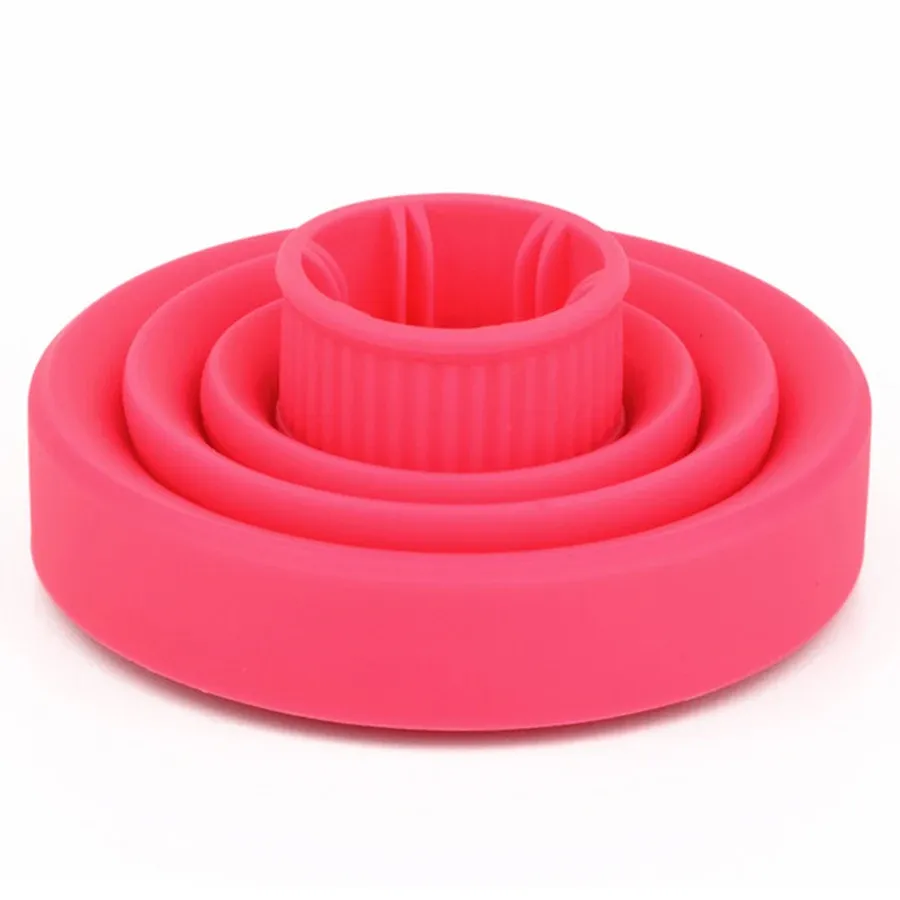 Diffuseur pliable en silicone pour sèche-cheveux, embout rétractable et portable, pour cheveux bouclés et ondulés 6