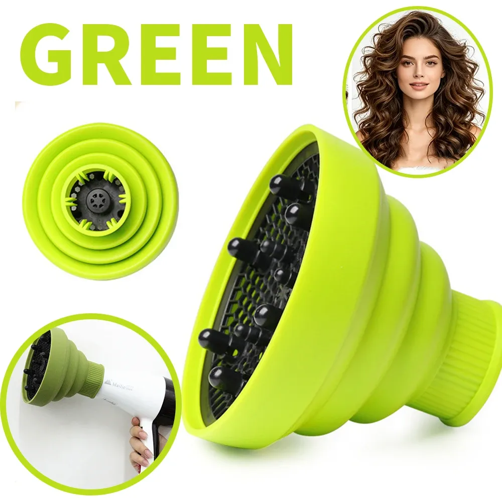 Diffuseur pliable en silicone pour sèche-cheveux, embout rétractable et portable, pour cheveux bouclés et ondulés 9