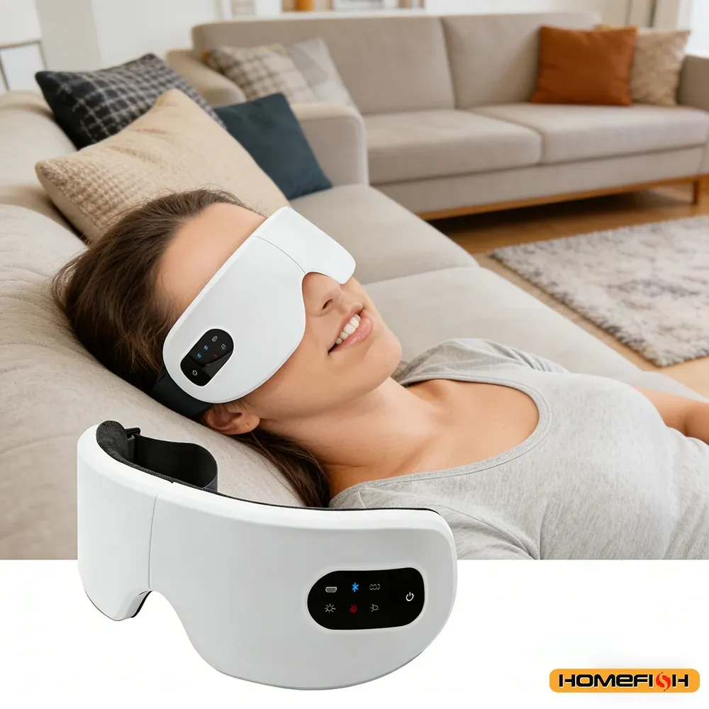 Masseur oculaire Bluetooth tout-en-un à vibration – Masque intelligent à recharge sans fil pour le soin des yeux - Image 1