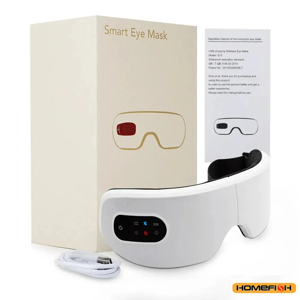 Masseur oculaire Bluetooth tout-en-un à vibration – Masque intelligent à recharge sans fil pour le soin des yeux 6