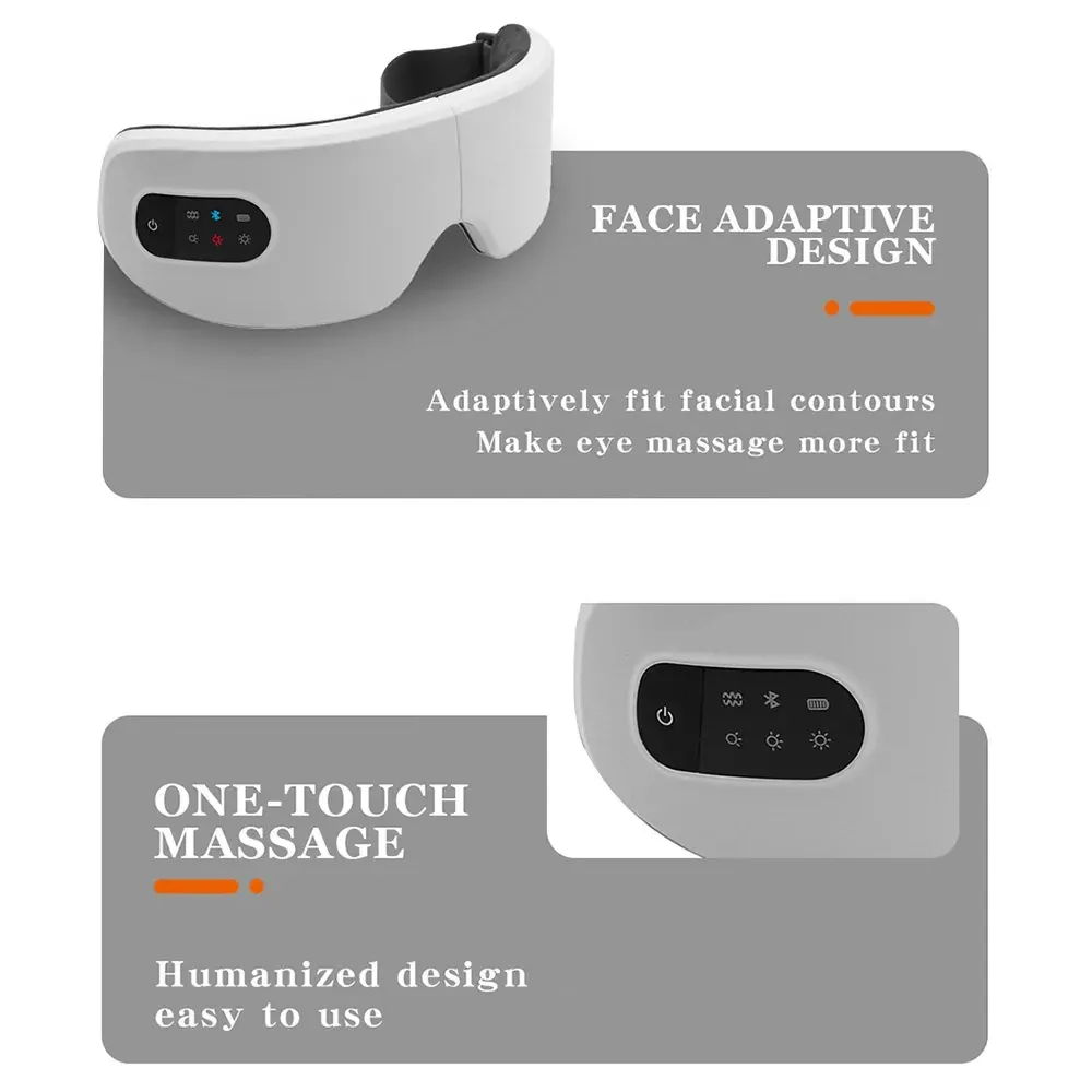Masque de massage oculaire connecté au design épuré