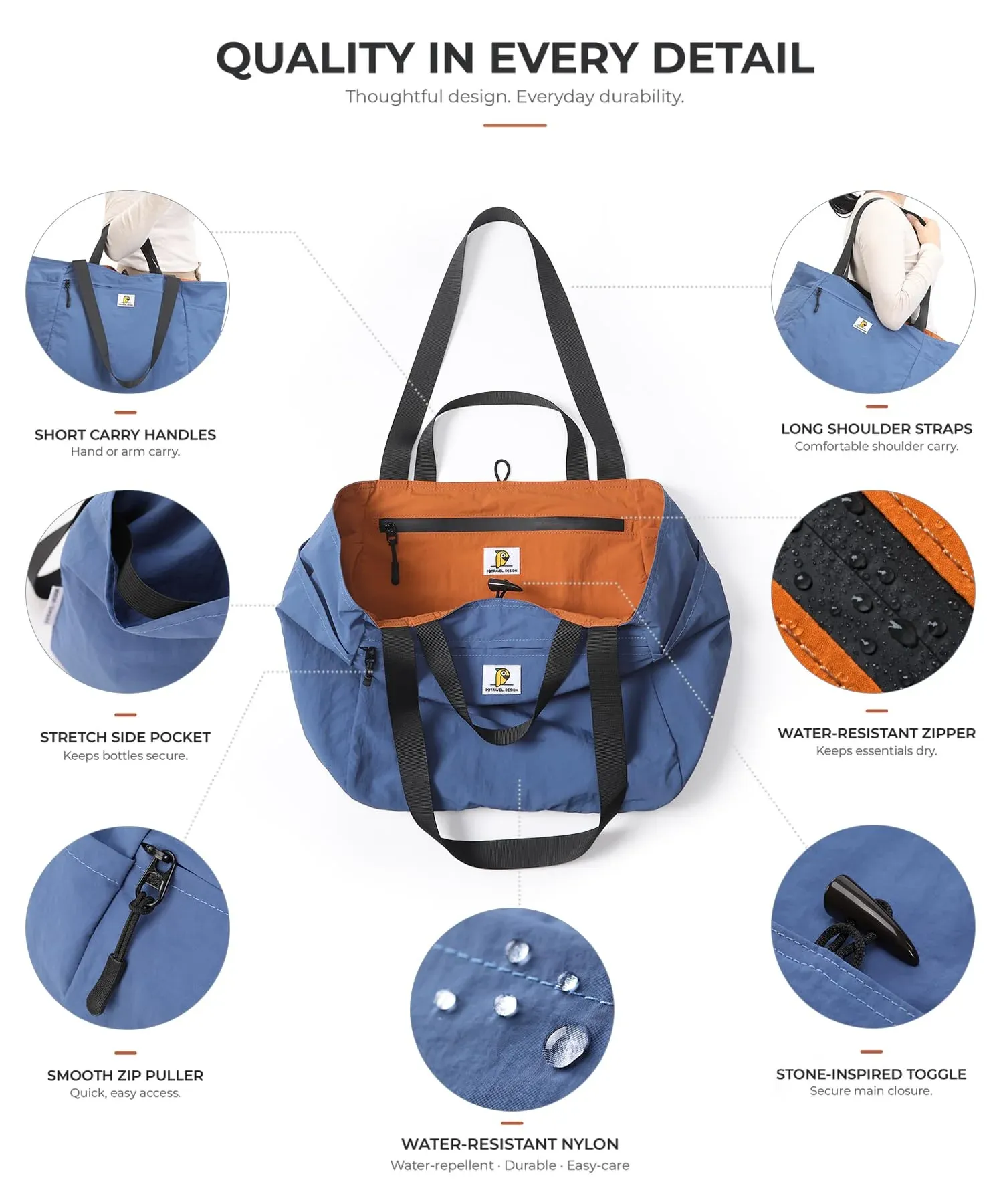 Sac de sport en toile avec bandoulière