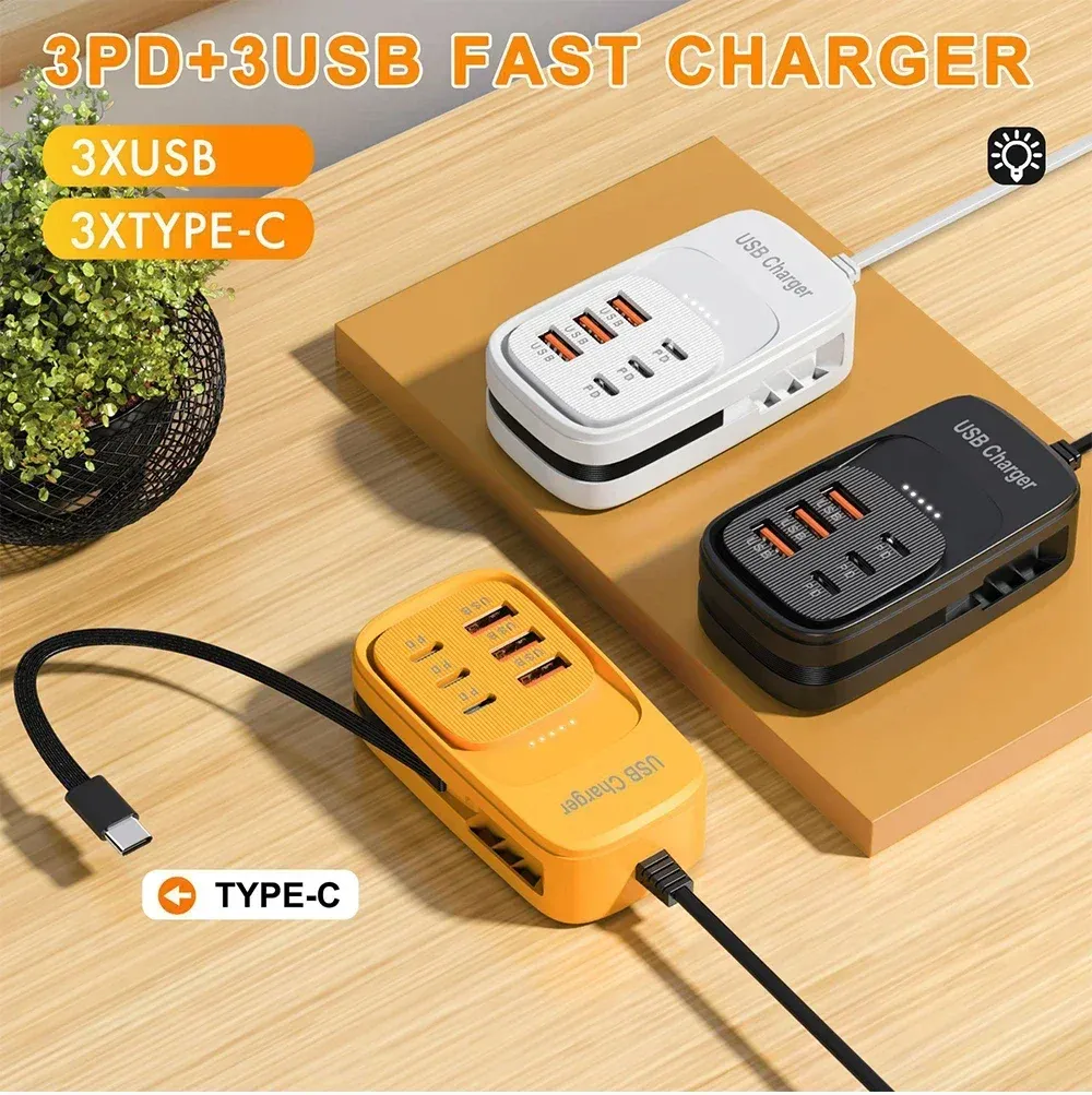 Station de charge multi-ports, prise universelle