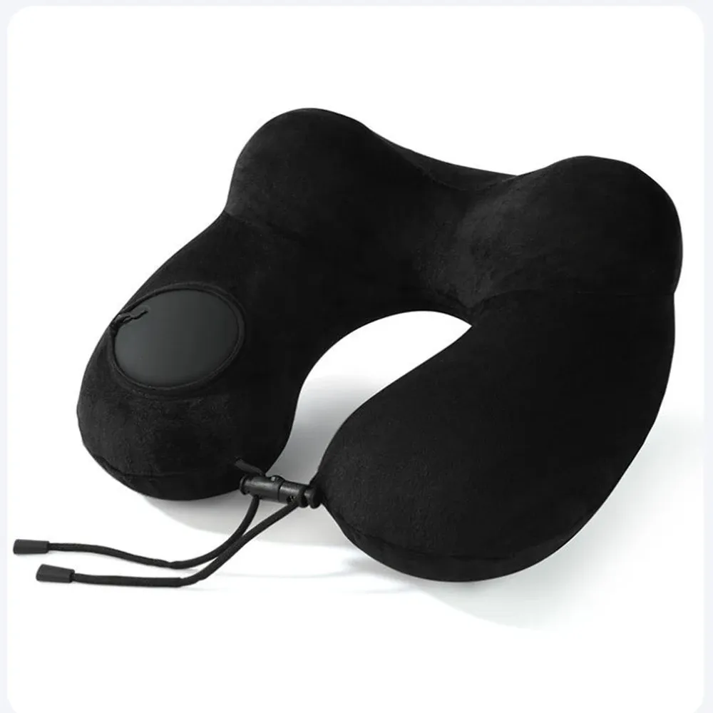 Oreiller cervical portable gonflable à pression, déhoussable et lavable, idéal pour les voyages en plein air, les déplacements professionnels et le camping, 1 pièce 7