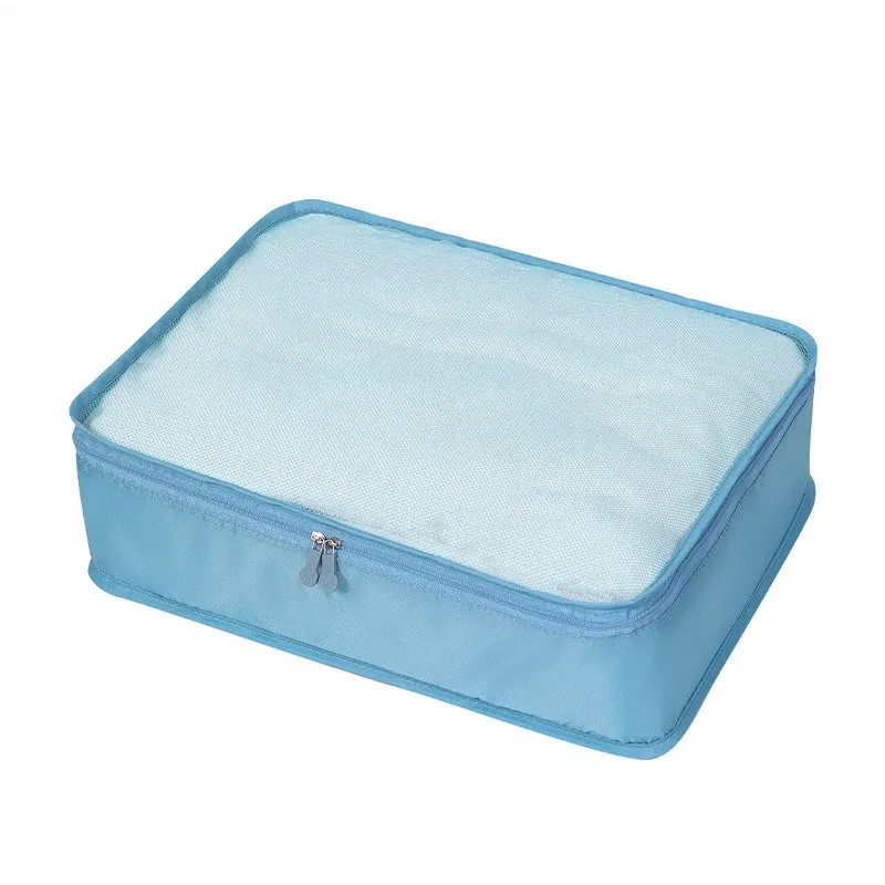 1/2/4/6 pièces, cubes de rangement pliables 40 × 30 × 12 cm, organisateurs de bagages pour voyage, légers, transparents, avec design en maille respirante 12