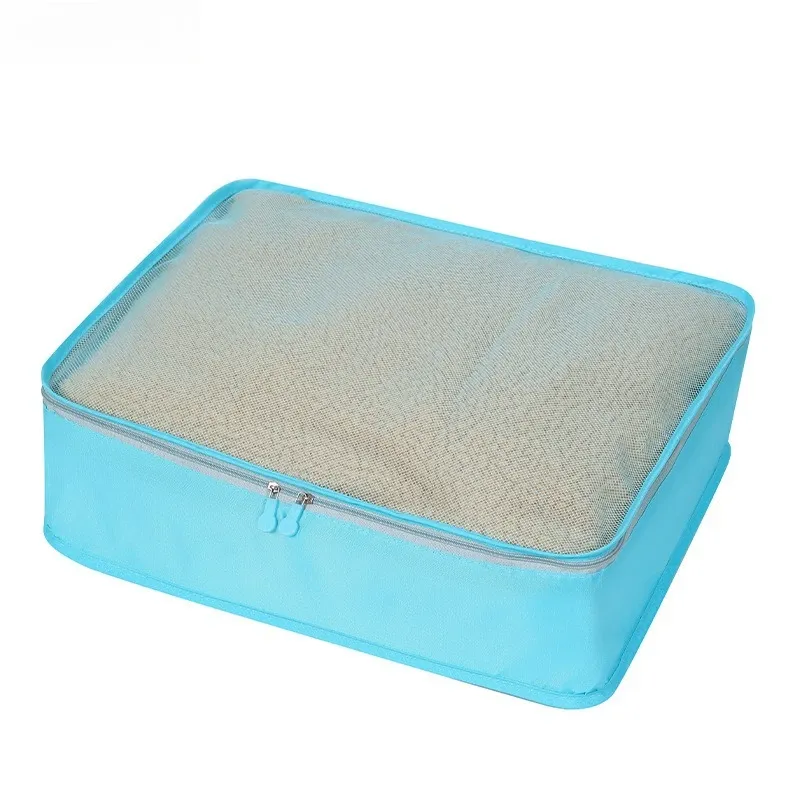 1/2/4/6 pièces, cubes de rangement pliables 40 × 30 × 12 cm, organisateurs de bagages pour voyage, légers, transparents, avec design en maille respirante 7