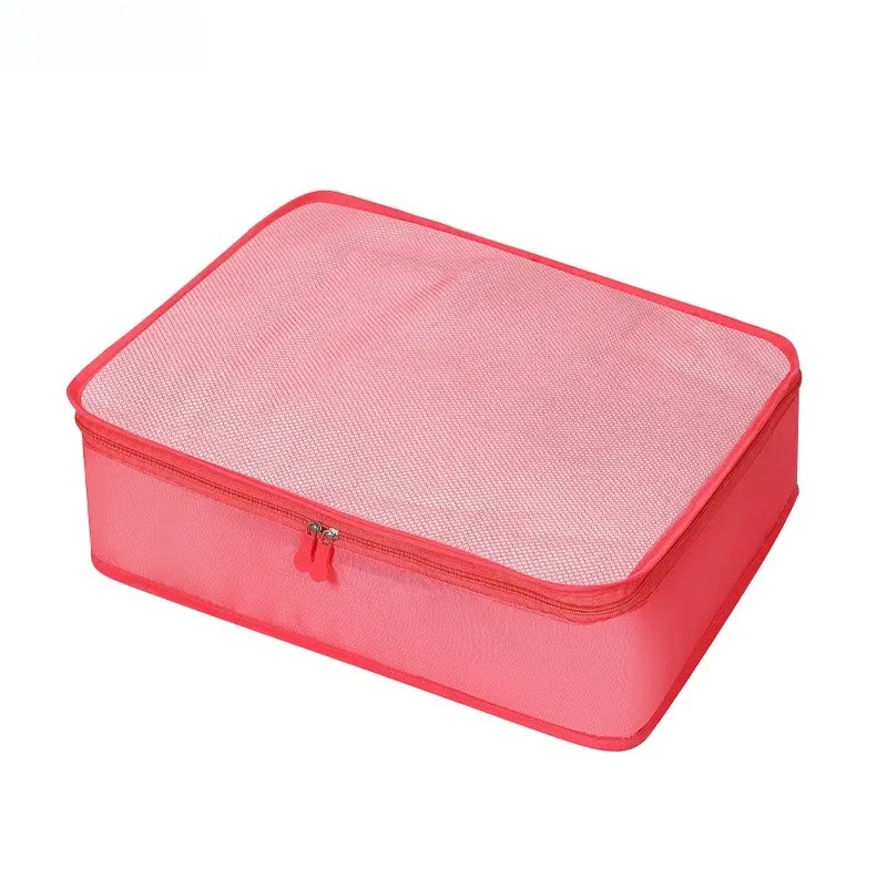1/2/4/6 pièces, cubes de rangement pliables 40 × 30 × 12 cm, organisateurs de bagages pour voyage, légers, transparents, avec design en maille respirante 19