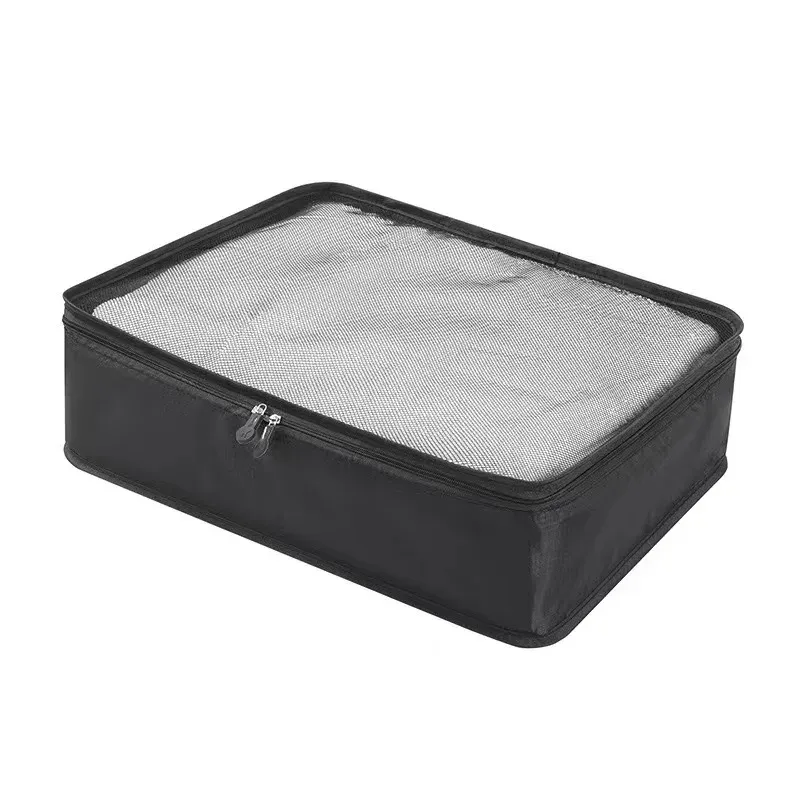 1/2/4/6 pièces, cubes de rangement pliables 40 × 30 × 12 cm, organisateurs de bagages pour voyage, légers, transparents, avec design en maille respirante 17