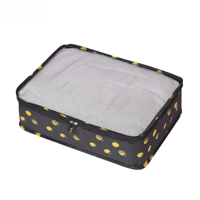 1/2/4/6 pièces, cubes de rangement pliables 40 × 30 × 12 cm, organisateurs de bagages pour voyage, légers, transparents, avec design en maille respirante 13