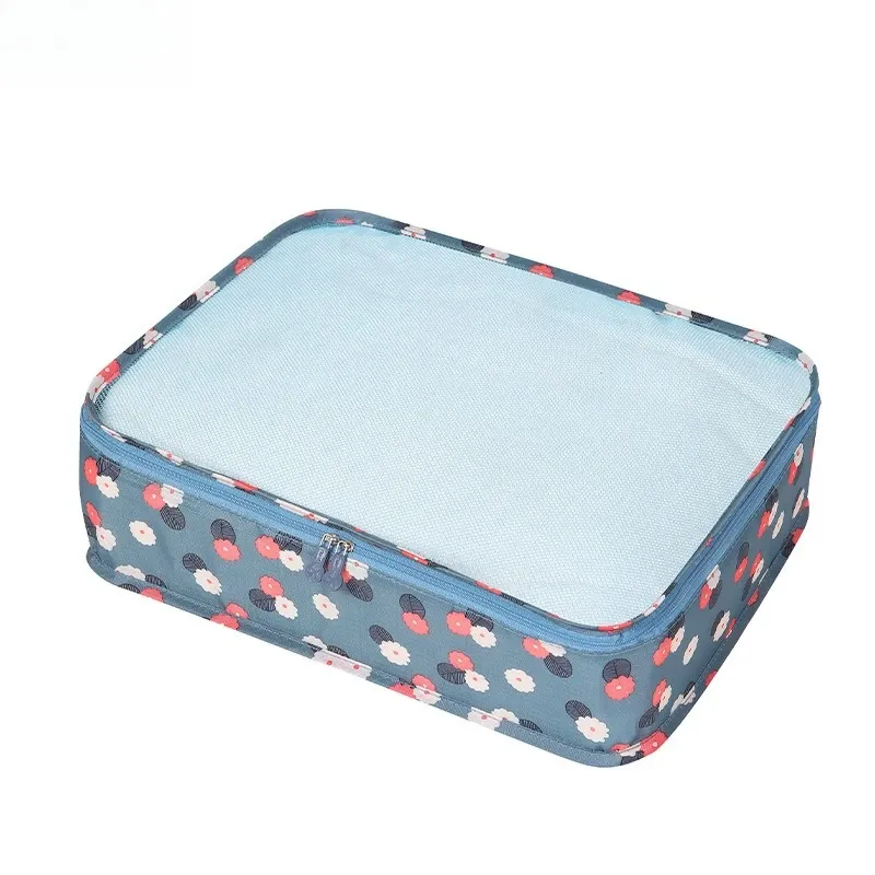 1/2/4/6 pièces, cubes de rangement pliables 40 × 30 × 12 cm, organisateurs de bagages pour voyage, légers, transparents, avec design en maille respirante 15
