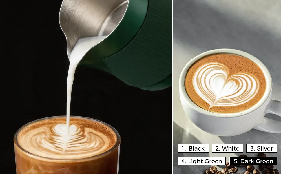 Pichet à lait pour espresso IKAPE V3, 500 ml, sans poignée, bec verseur pointu 4