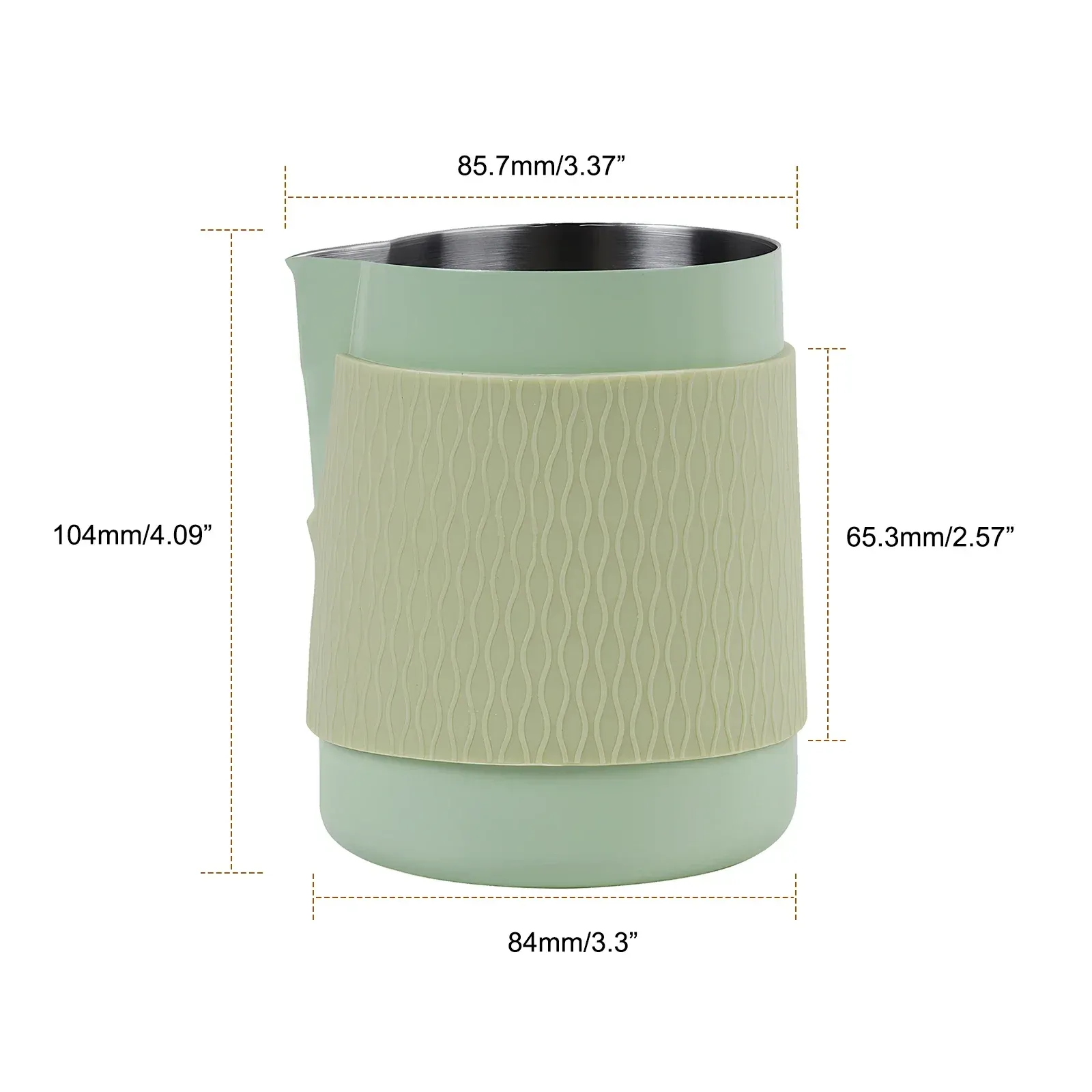 Pichet à lait pour espresso IKAPE V3, 500 ml, sans poignée, bec verseur pointu 11