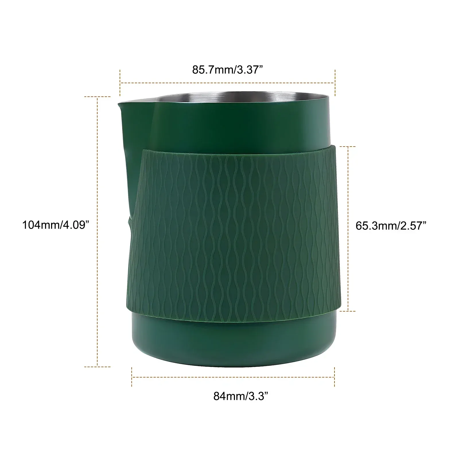 Pichet à lait pour espresso IKAPE V3, 500 ml, sans poignée, bec verseur pointu 12