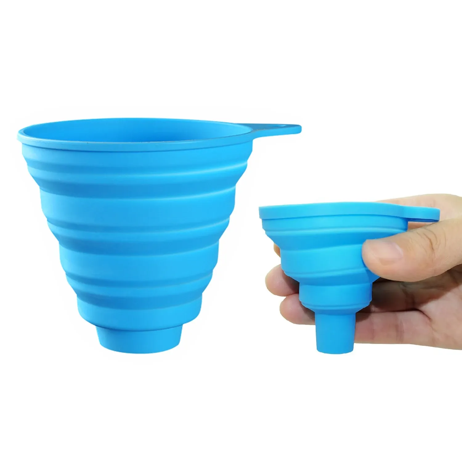 Entonnoir pliable en silicone pour cuisine, distributeur pour bouteilles de vin et transfert automatique d'huile et d'essence 3