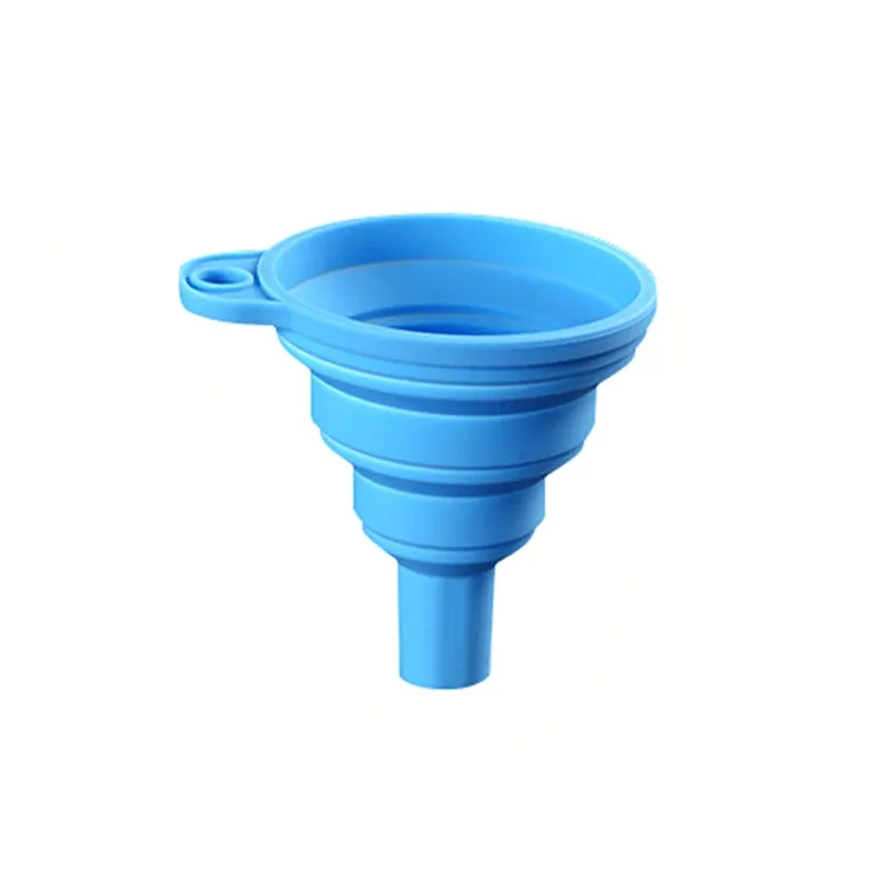 Entonnoir pliable en silicone pour cuisine, distributeur pour bouteilles de vin et transfert automatique d'huile et d'essence 8