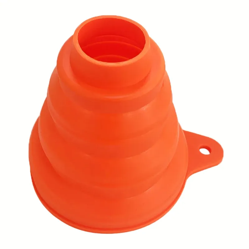 Entonnoir pliable en silicone pour cuisine, distributeur pour bouteilles de vin et transfert automatique d'huile et d'essence 11