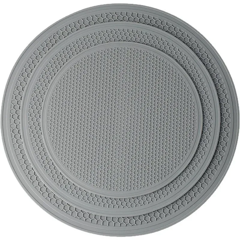 Tapis isolant thermique rond en silicone pour plaque à induction, résistant aux hautes températures 6