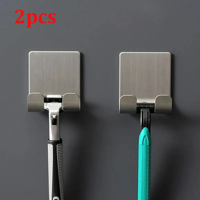 Lot de 2 porte-rasoirs en acier inoxydable 304 pour hommes - Image 1