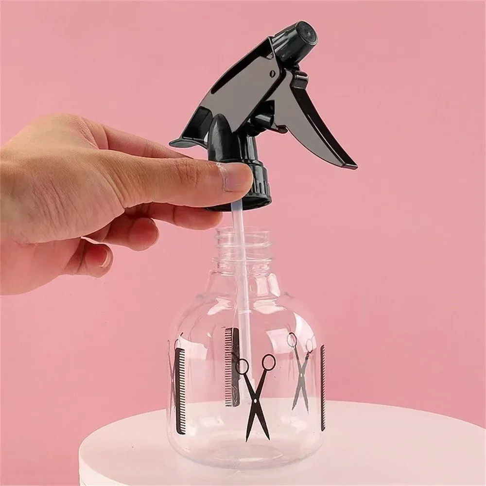 Vaporisateur d'eau en plastique pour cheveux, flacon transparent pour la coiffure, le maquillage et le salon de coiffure, idéal en voyage 3