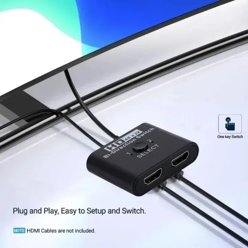 Commutateur HDMI bidirectionnel, vue de connexion